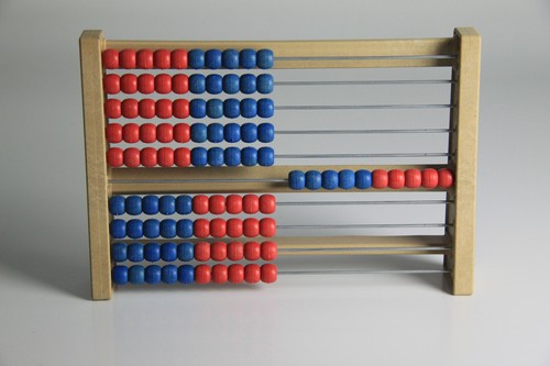 100 rechenrahmen rot blau - 100`er, rot-blau