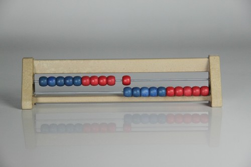 Rechenrahmen blau rot - 20`er, blau-rot